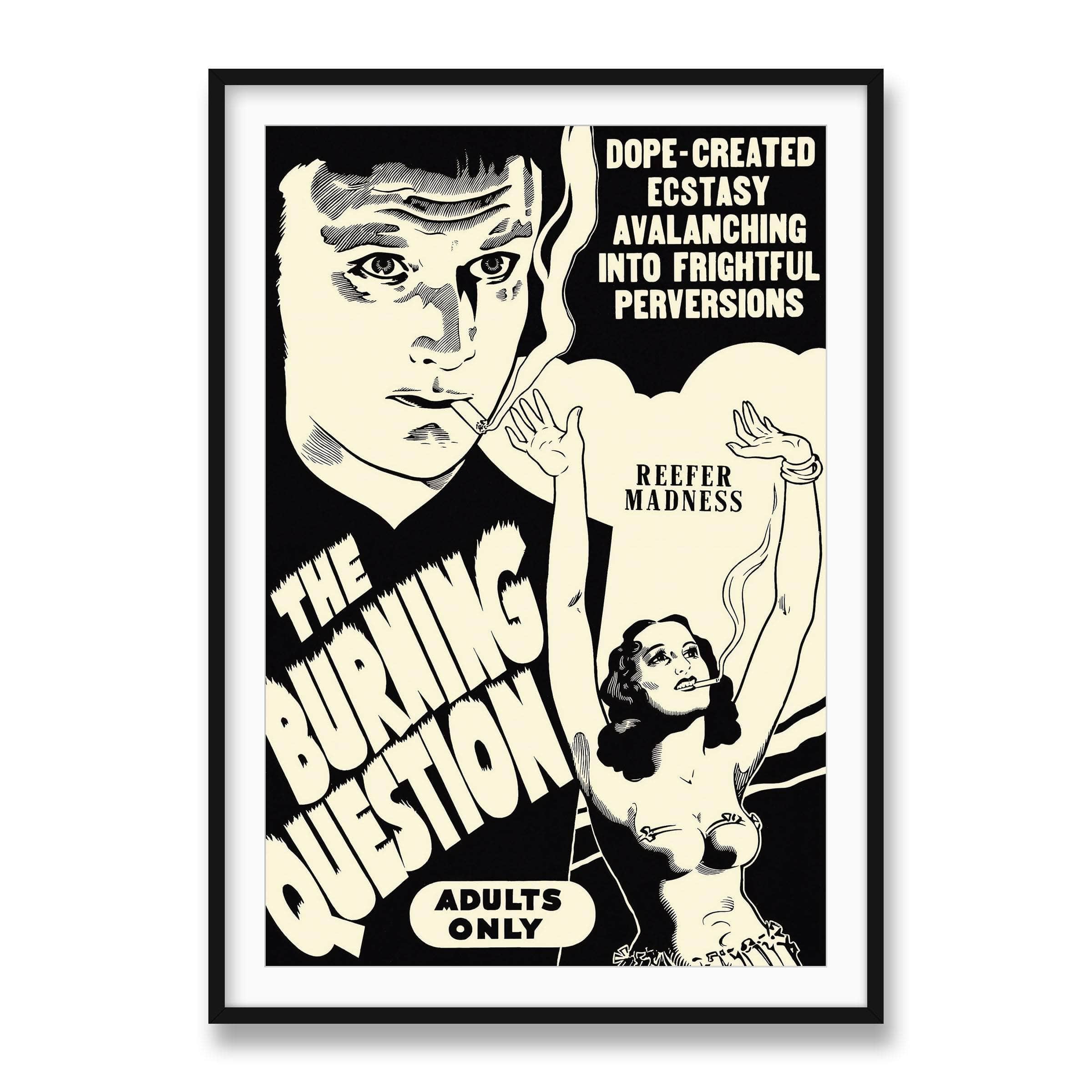 The Burning Question Framed Vintage Poster by Midnight Archive