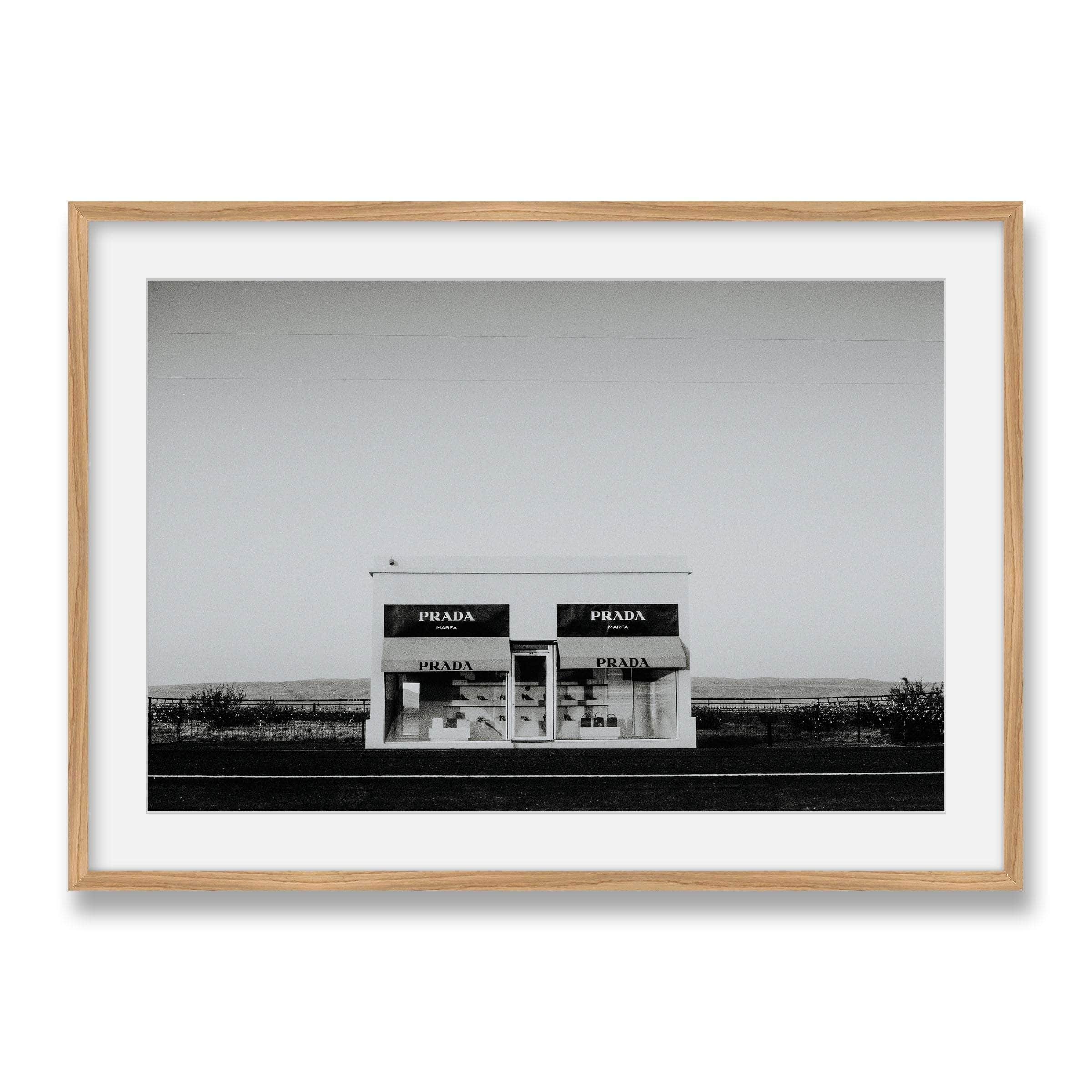 PRADA 店舗外観 アートフレーム pradamarfa-XL-NATURAL-